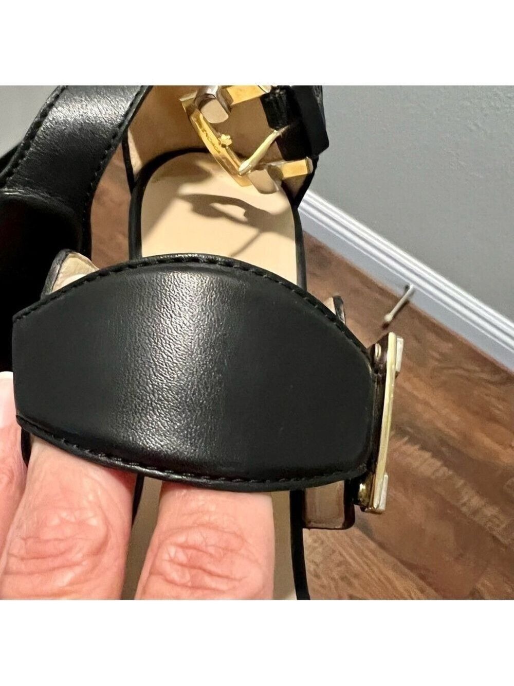 BALENCIAGA Paris black leather high heel sandals. Size 36 - Picture 5 of 10